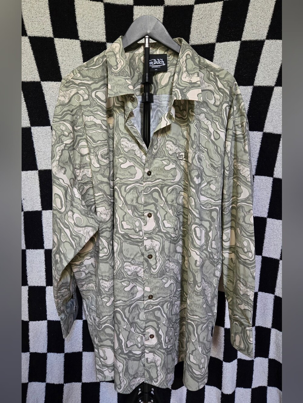 Von Dutch men's ground stone Long sleeve shirt size 3xl